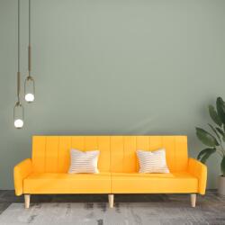 vidaXL Canapea extensibilă cu 2 locuri, galben, textil (337531) Canapea