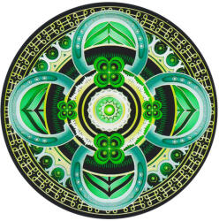 Bindu Mandala Ablakmatrica - Bőség zöld fekete
