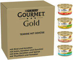 Gourmet 96x85g Gourmet Gold Terrine zöldséggel nedves macskatáp