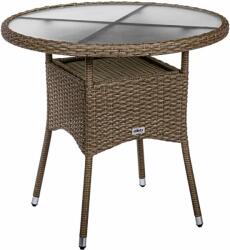 STILISTA Kerti asztal 80 x 80 x 75 cm polyrattan krém (30050246)