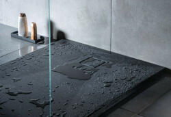 Deante Correo szögletes gránit zuhanytálca 90x90 cm, matt fekete KQR N41B (KQR_N41B)