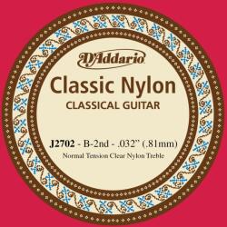 D'Addario J2702 - Student Nylon Classical Guitar Single String, Normal Tension, First String - C142CC
