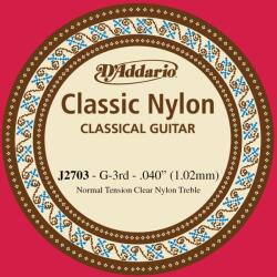 D'Addario J2703 - Student Nylon Classical Guitar Single String, Normal Tension, First String - C143CC