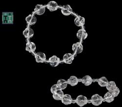  Bratara Cuart Alb Natural Diametru 61 mm - Craniu 14x13 mm
