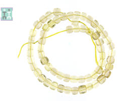  Cuart Lemon Margele Pietre Semipretioase Cub Fatetat - 7x7 mm