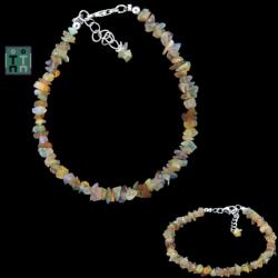  Bratara Opal de Foc Diametru 54 mm - Neregulat - 1-3 x 4-7 mm - Accesorii Argint 925 - 1 Buc