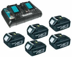 Makita Set incarcator si acumulator Makita BL1830B+DC18RD 18 V | 3 Ah (5x632G12-3+1x196933-6)