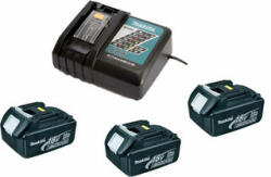 Makita Set incarcator si acumulator Makita BL1830 + DC18RC 18 V | 3 Ah (3x632G12-3+1x195584-2)
