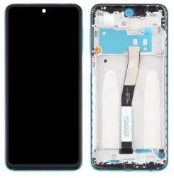 Huawei Xiaomi Redmi Note 9 Pro 5G kompatibilis LCD modul kerettel, OEM jellegű, fekete, Grade S+