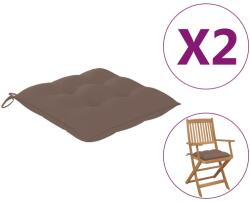 vidaXL Perne de scaun, 2 buc. , gri taupe, 50x50x7 cm, textil oxford (314920)