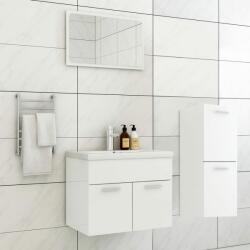 vidaXL Set mobilier de baie, alb extralucios, lemn prelucrat (3071186)