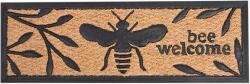 Esschert Design Méhecske mintás gumi és kókuszrost lábtörlő, 75 x 25 cm (BEE006)