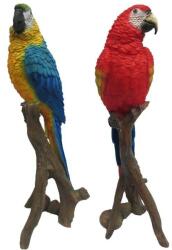 Esschert Design Faágon ülő papagáj szobor, 2 féle, M (37000190)