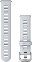 Garmin Curea Garmin Quick Release 18mm, silicon, alb, catarama argintie mată (Venu 2S, Vivoactive 4S, Vivomove 3S)