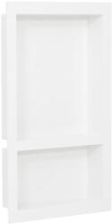 vidaXL Nișă de duș, 2 compartimente, alb lucios, 41x69x9 cm (151398)