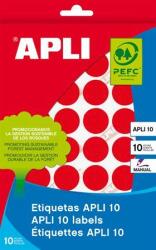 APLI Etikett, 16 mm kör, kézzel írható, színes, APLI, piros, 432 etikett/csomag (LCA2740) - tutitinta