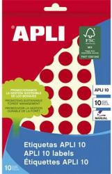 APLI Etikett, 16 mm kör, kézzel írható, színes, piros, 432 etikett/csomag (02740)