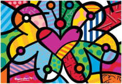 Bluebird Puzzle 90025 Romero Britto - Heart butterfly - 2000 db-os puzzle (90025)