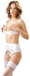 Cottelli Collection - fűzős, csipkés mellemelő szett (fehér) (22210552251) - sexshopcenter