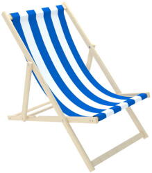 Chill Outdoor Scaun de plaja pentru copii Dungi albastre si albe