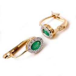 Royal Jewellers Cercei din aur cu smarald și diamante