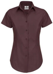 B&C Collection Női pincér blúz B&C rövid ujjú - 4 színben, Fekete, XXXL