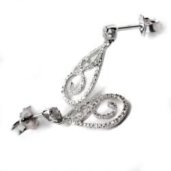 Royal Jewellers Lógó fehérarany fülbevalók gyémántokkal - silvertime - 310 940 Ft