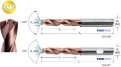 PREMUS 103437 9, 40 Nagyteljesítményű fúró-GP, Tömör keményfém, TiAlN, HB száralak 3 × D, belső hűtéssel