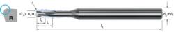 MIKRON 179014 0, 60X0, 05 Mikromaró, Tömör keményfém, CrazyMill Cool, 5 × D, sarokrádiusszal, eXedurSL