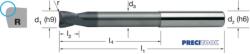 PREMUS 179055 12, 00X0, 5 Tóruszmaró, Tömör keményfém, extra hosszú, sarokrádiusszal alumínium TRIPLECUT