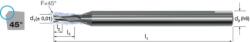 MIKRON 175212 2, 00 Mikromaró, Tömör keményfém CrazyMill Cool, 3 × D, védő élletöréssel, eXedurSL