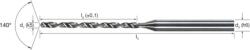 MIKRON 102433 0185 Mikrofúró, Tömör keményfém, 15 × D, belső hűtéssel