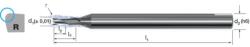 MIKRON 179012 0, 50X0, 05 Mikromaró, Tömör keményfém, CrazyMill Cool, 3 × D, sarokrádiusszal, eXedurSL