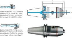 WTE 240680, 076923077 CNC precíziós fúrótokmány, DIN 69871 AD/B