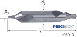 PREMUS 105010 1, 25 Központfúró, HSS 60° A alak balra vágó