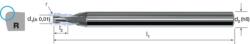 MIKRON 179010 3, 00X0, 20 Mikromaró, Tömör keményfém, CrazyMill Cool, 1, 5 × D, sarokrádiusszal, eXedurSL