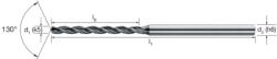MIKRON 102451 0040 Mikrofúró, Tömör keményfém, 10 × D, DLC