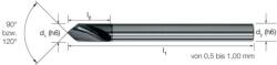 MIKRON 102419 0050 Mikrofúró, Tömör keményfém, 120°, TiAlN