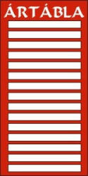 Gungl Dekor Piktogram 15 rek. ártábla piros (101/P)
