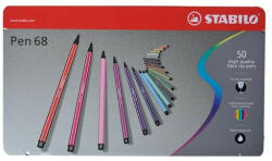 STABILO Filctoll STABILO Pen 68 50db-os készlet fém dobozban (6850-6)