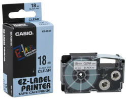 Casio Feliratozó szalag CASIO XR-18X1 18mmx8m fekete átlátszó (10000322)