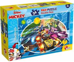 Lisciani Puzzle de colorat - Mickey in cursa (24 piese), 70 x 50 cm, 3 ani+ (L74099) Puzzle