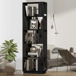 vidaXL Bibliotecă/Separator cameră negru 51x25x163, 5 cm lemn masiv pin (814048) Biblioteca