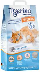 Tigerino Tigerino Nuggies Nisip pentru pisici - Parfum de floare bumbac 14 l (cca. kg)