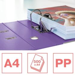 Esselte Biblioraft No. 1 Power Colour Breeze, PP/PP, partial reciclat, certificare FSC, A4, 75 mm, Esselte lavanda E628432