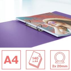 Esselte Caiet mecanic Colour Breeze, PP, A4, coperta moale, mecanism 2RR, inel 25 mm Esselte lavanda E628436