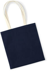 Westford Mill Uniszex organikus bevásárló táska Westford Mill EarthAware? Organic Bag for Life - Contrast Handle Egy méret, French Sötétkék (navy)/Naturál