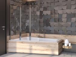 Besco PRIME 3 120x140 cm-es 3-részes kádparaván, króm PNP-3S (PNP-3S)