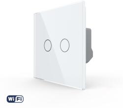 LIVOLO Intrerupator Dublu Wi-Fi cu Touch LIVOLO din Sticla - Serie Noua