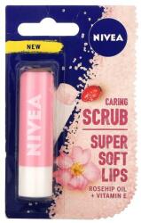 Nivea Scrub pentru buze Ulei de măceșe + vitamina E - Nivea Caring Scrub Super Soft Lips Rosehip Oil + Vitamin E 4.8 g